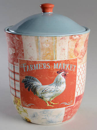 Farm House Rooster Large Canister & Lid