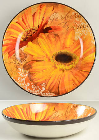 Gerber Daisy 13" Pasta Serving Bowl