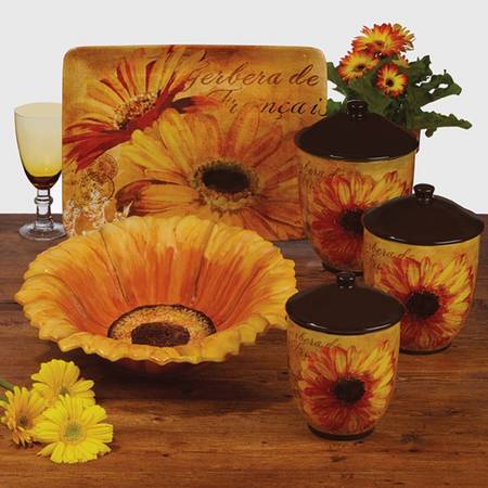 Gerber Daisy (3 Piece) Canister Set (Box Set)