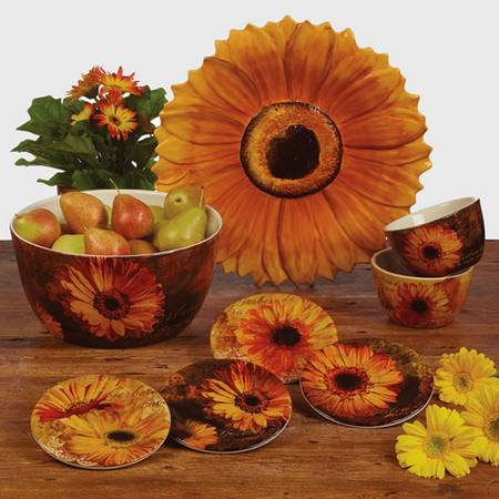 Gerber Daisy Canape Plate