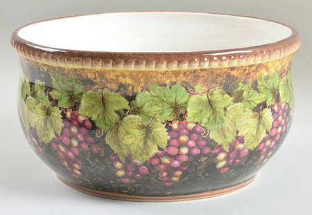 Gilded Wine 10" Round Serving Bowl