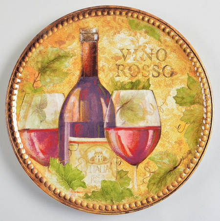 Gilded Wine Salad/Dessert Plate