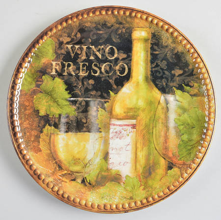 Gilded Wine Salad/Dessert Plate