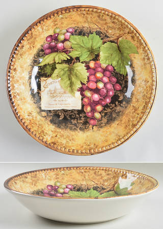 Gilded Wine 13" Pasta Serving Bowl