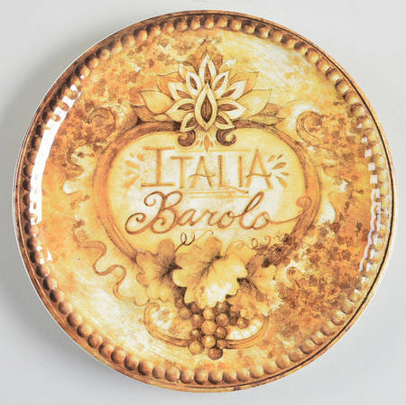 Gilded Wine Canape Plate