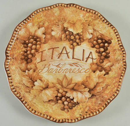 Gilded Wine 13" Chop Plate (Round Platter)