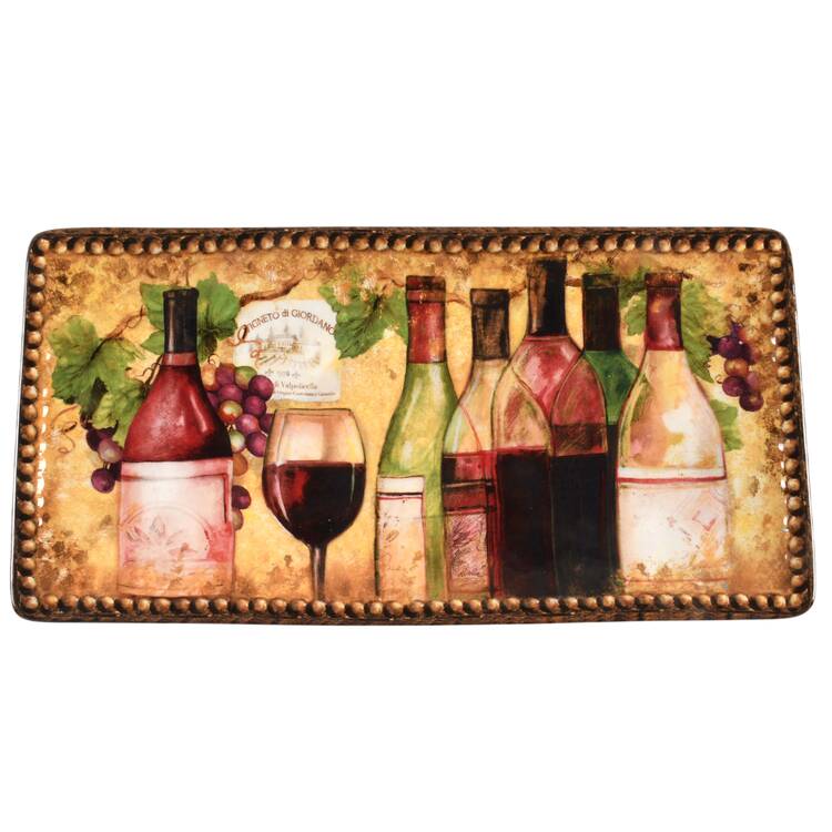 Gilded Wine 14" Bread Tray
