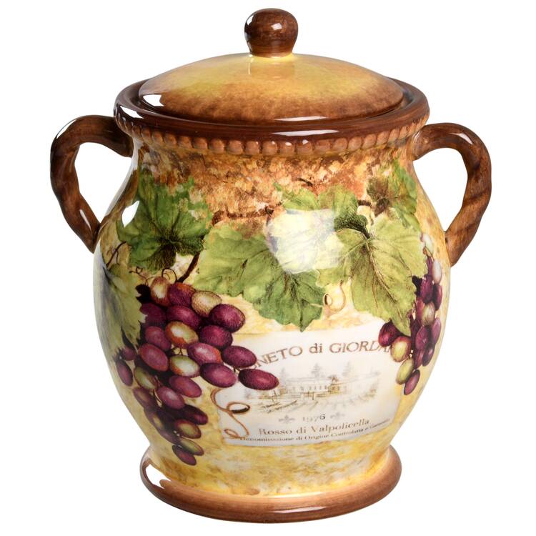 Gilded Wine Medium Canister & Lid