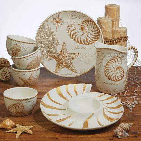 Coastal Discoveries 1 Piece Figural Chip and Dip