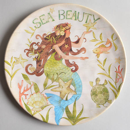 Sea Beauty Melamine Salad Plate