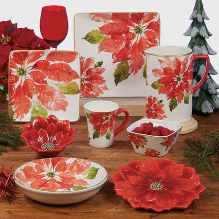 Home for the Holidays Square Dinner Plate