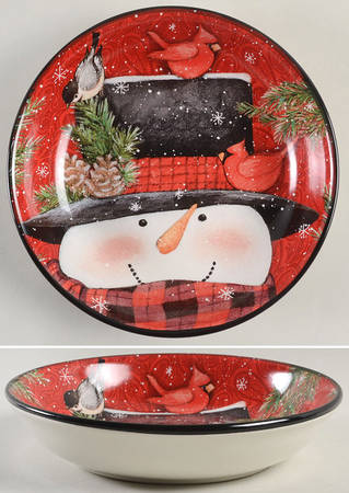Winter's Plaid 9" Soup/Pasta Bowl