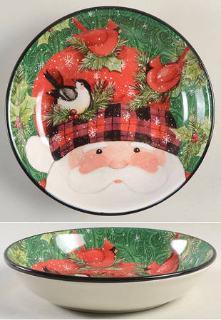 Winter's Plaid 9" Soup/Pasta Bowl