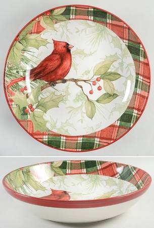 Winter Field Notes 13" Pasta Serving Bowl