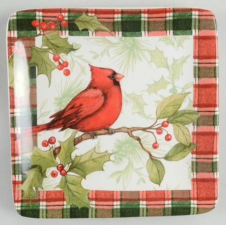 Winter Field Notes Square Canape Plate