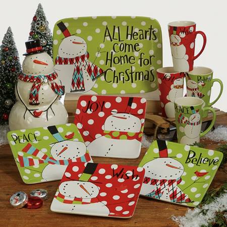 Whimsy Winterland Square Salad/Dessert Plate