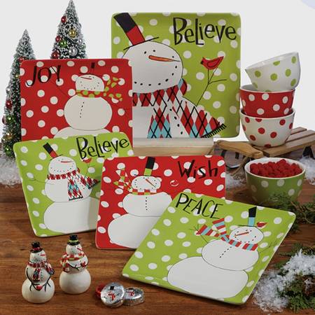 Whimsy Winterland Square Dinner Plate