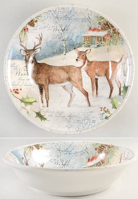 Winter Lodge 13" Pasta Serving Bowl