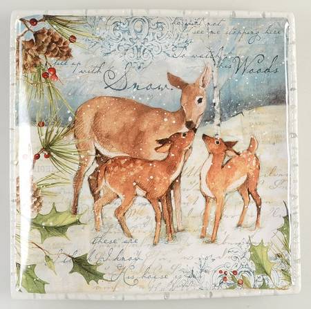 Winter Lodge 13" Square Serving Platter