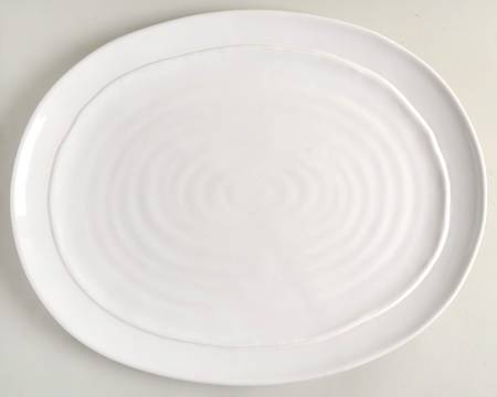 C7I10 White 17" Oval Serving Platter