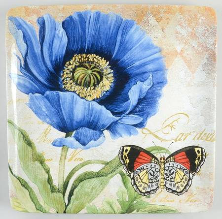 Poppy Garden 12" Square Serving Platter