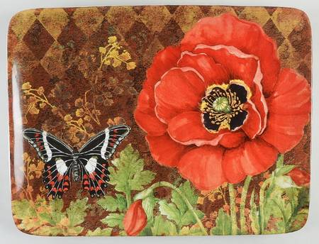 Poppy Garden 16" Rectangular Serving Platter