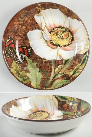 Poppy Garden 9" Individual Pasta Bowl
