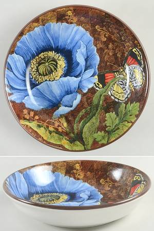 Poppy Garden 9" Individual Pasta Bowl
