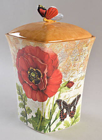 Poppy Garden Large Canister & Lid