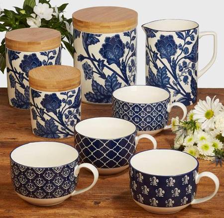 Blue Indigo Jumbo Cup