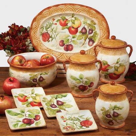 Tuscan Fruit Square Canape Plate