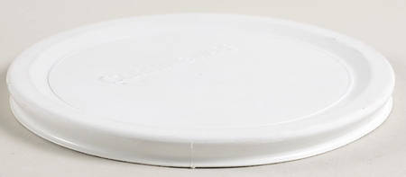 French White Blue Trim Plastic Lid for Individual Casserole