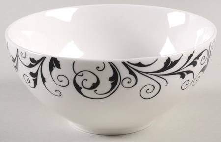 Black Scroll Soup/Cereal Bowl