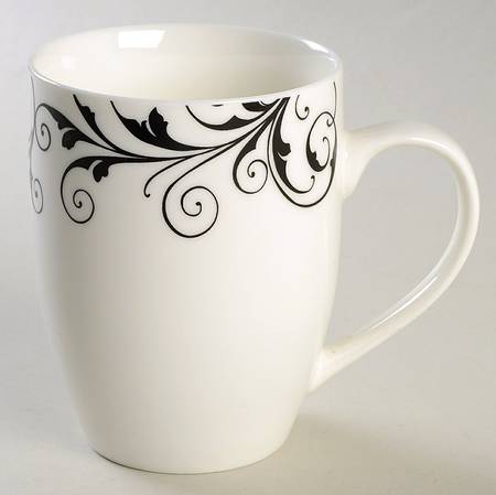 Black Scroll Mug