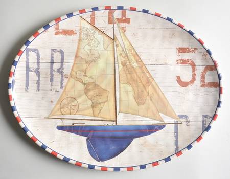 Nautique (Melamine) 18" Oval Serving Platter