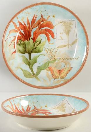 Herb Blossoms 8" Soup/Pasta Bowl