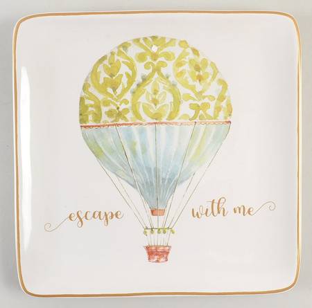 Beautiful Romance Square Salad/Dessert Plate