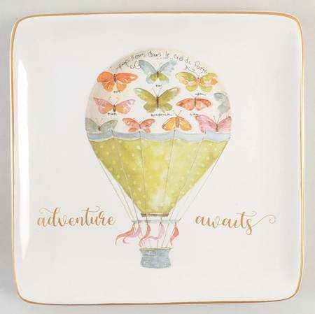 Beautiful Romance Square Salad/Dessert Plate