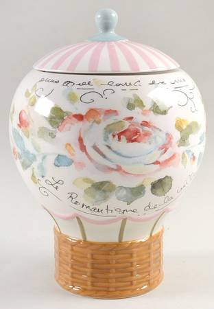 Beautiful Romance Figural Cookie Jar & Lid