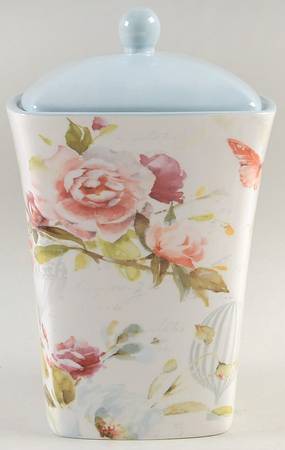 Beautiful Romance Medium Canister & Lid