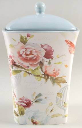 Beautiful Romance Large Canister & Lid