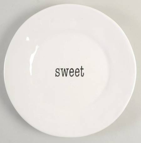 Just Words Salad/Dessert Plate