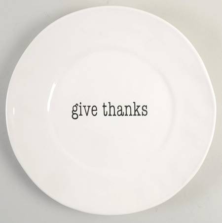 Just Words Dinner Plate