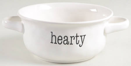 Just Words Individual Handled Soup Bowl