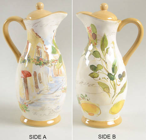 Piazzette Oil Jar/Server & Lid