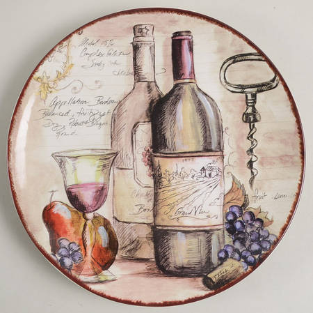 Vintners Journal 9" Plate for 2 Tier Server