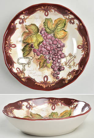 Vintners Journal 8" Soup/Pasta Bowl