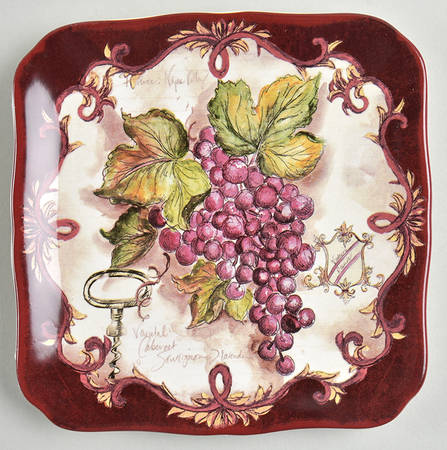 Vintners Journal Square Canape Plate