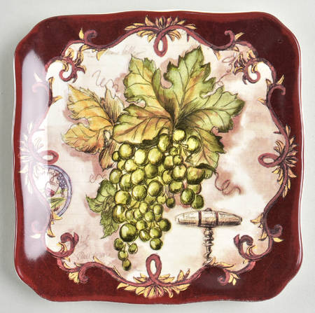 Vintners Journal Square Canape Plate