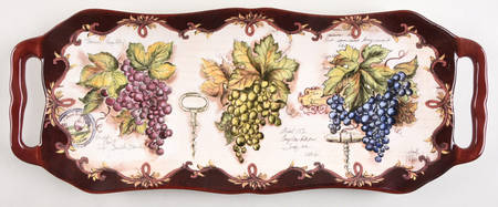 Vintners Journal 15" Rectangular Handled Serving Platter